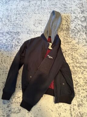 Abercrombie Kids Hooded Bomber Jacket ❤️ Quilted Lining (13/14)